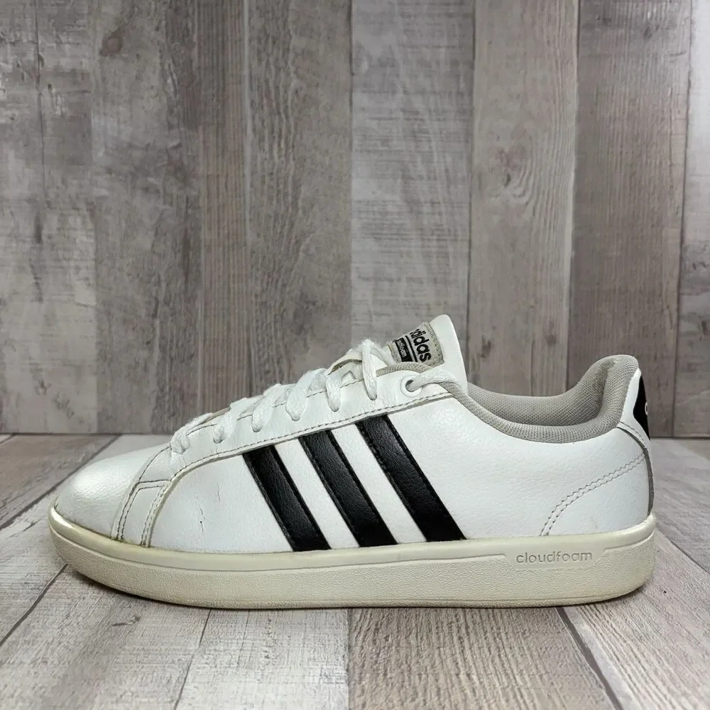 Adidas Cloudfoam Advantage Women's Size 7.5 Sneakers Athletic Shoes White Black